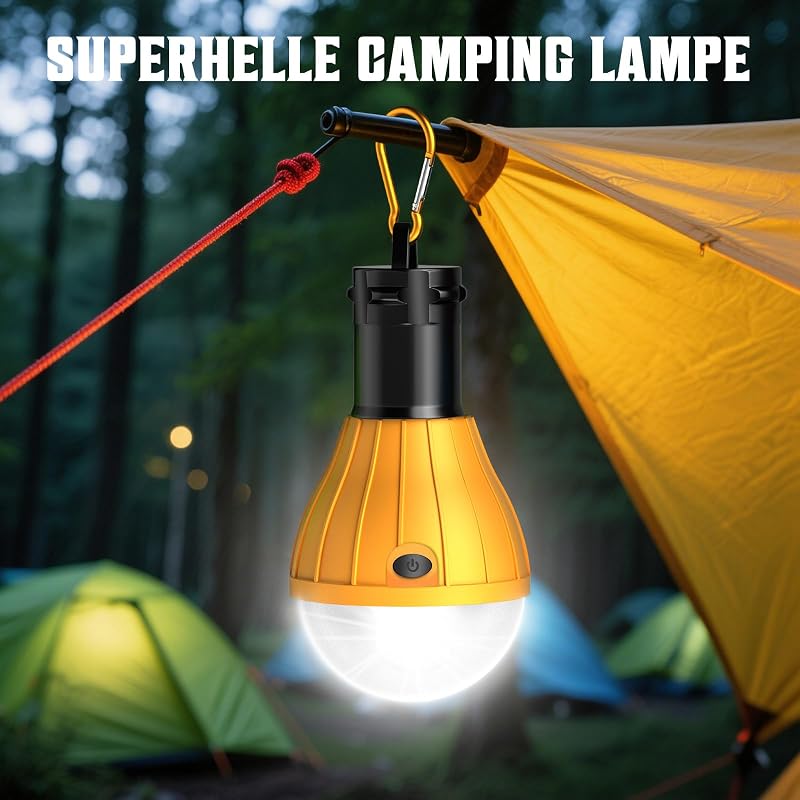 Winzwon Kempinglámpa - Többszínű, Vízlepergető, 150 Lumen, 9 LED, Akasztható, Fényerőszabályozós, AAA Elemmel Működő