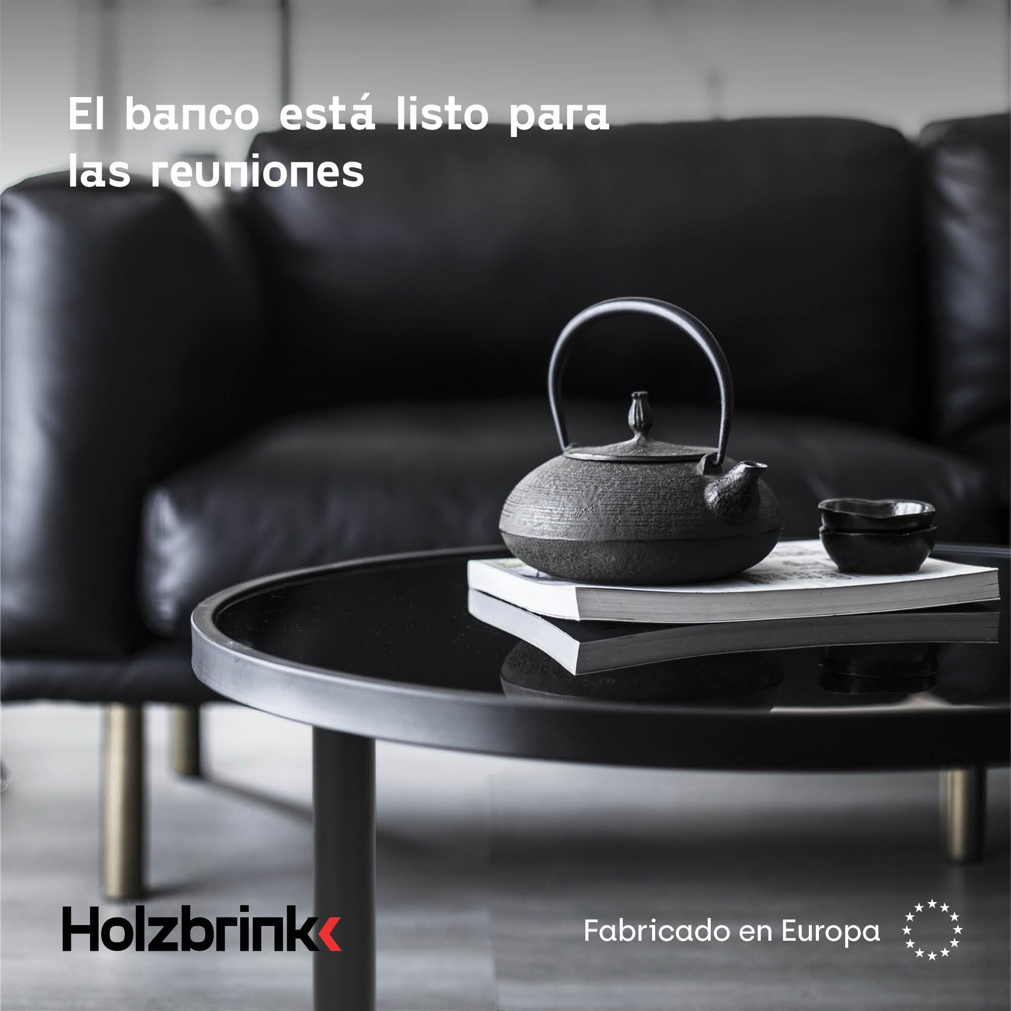 HOLZBRINK Patas para mesas Bajas 43 cm de Metal Antracita Ø42,4 mm (Juego de 4) – Patas para Bancos, mesitas y Mueble de TV – Estructura Estable, Modernas y pintadas al Polvo – Modelo: HLT-14C