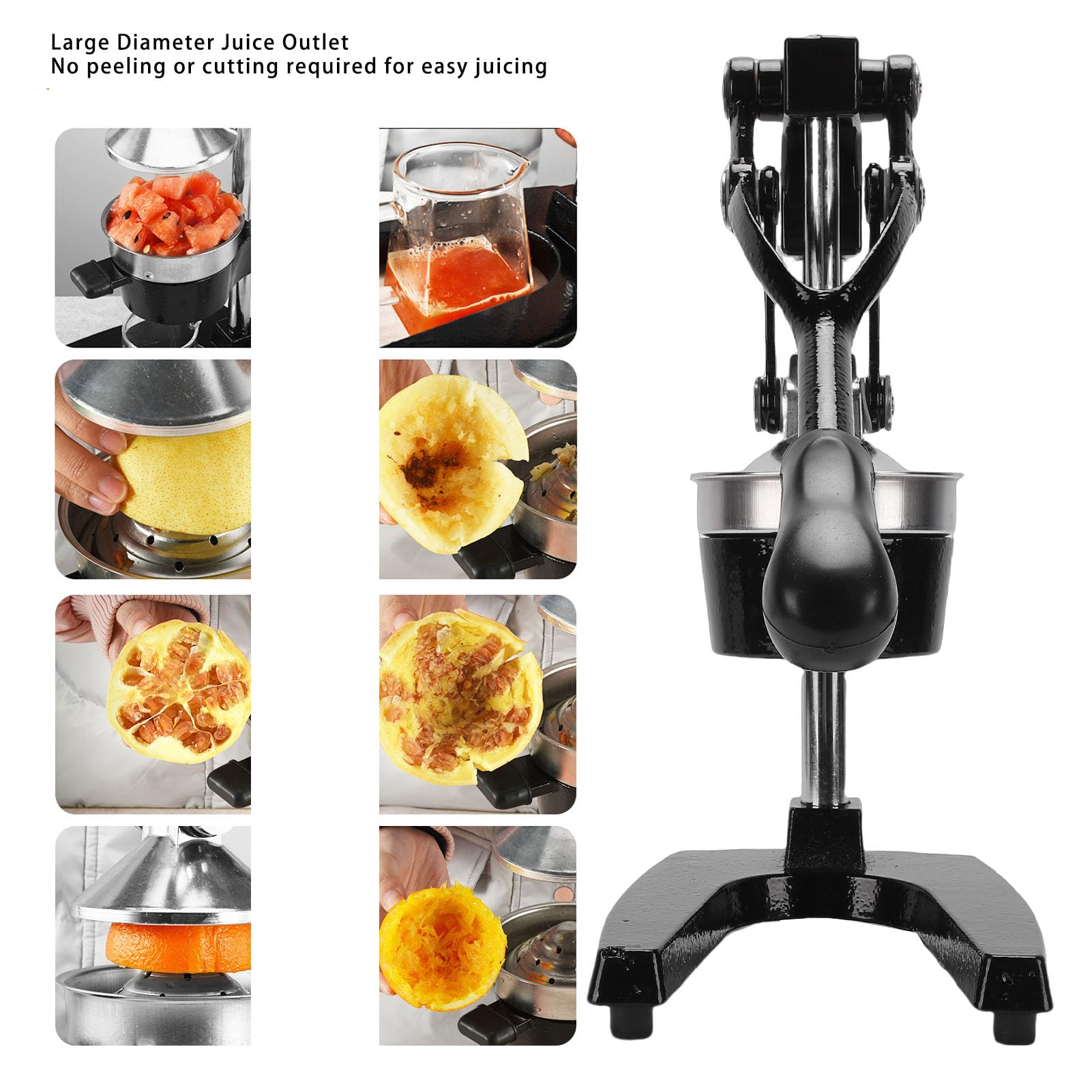 Generic Exprimidor Manual Compacto de Acero Inoxidable Extrae Eficientemente Jugos para la Cocina del Hogar, Exprimidor de Limón de Acero Inoxidable para la Cocina del Hogar