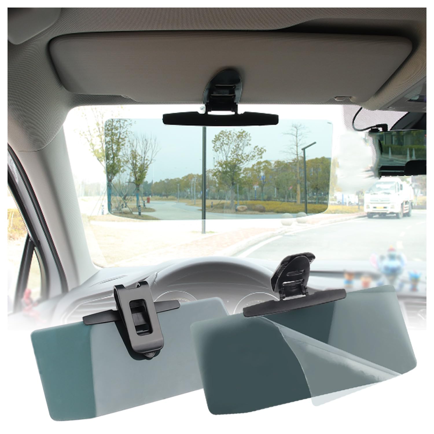 2Pack Anti-Glare Sun Visor Extender for Car,All Season Car Visor Extender Sun Blocker for Suns Protection and Shading,Universal Suns Visors Extenders Fit for Cars Trucks SUVs (2Pack)