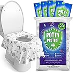 Eli with Love 20 Pack Extra Large Disposable Toilet Seat Cover (Boho) - Toddler Toilet Covers for Full Coverage On Toilet or Potty - Ideal Travel Toilet Seat Covers for Kids and Adults
