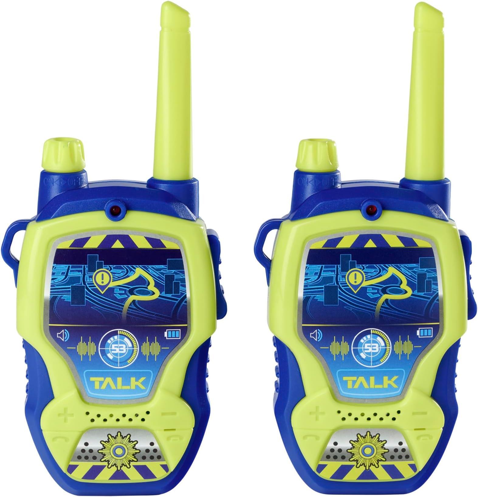 Dickie Toys Police Design Walkie Talkie - 2 Radios Specially Designed for Children Aged 4+ Up to 100m Range Toy Radios