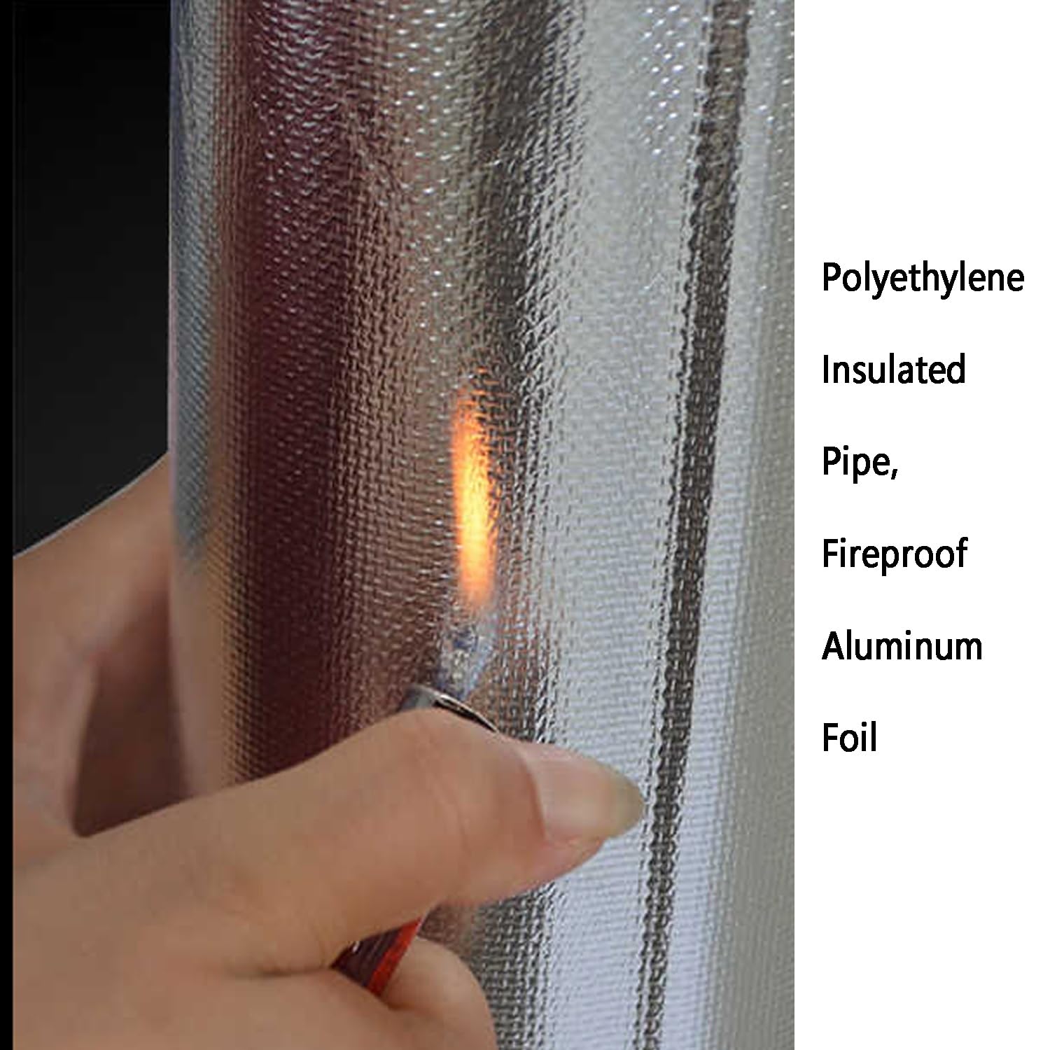 Envoltura de aislamiento de tuberías de espuma con cubiertas de tubo de espuma autoadhesivas y de aluminio para protección en invierno de aspersores y tuberías al aire libre (ID165MM/TH30MM)