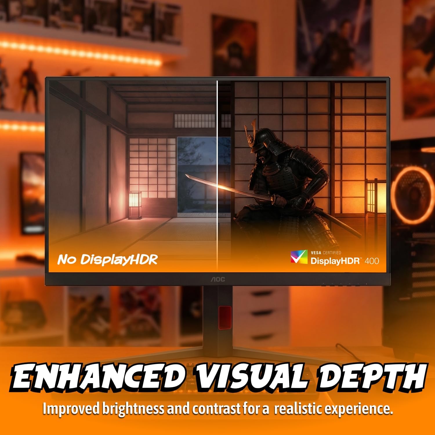 AOC Gaming U32G4 32" 4K UHD Gaming Monitor, 3840×2160, 160Hz, 0.5ms MPRT, IPS Panel, G-Sync, HDR Ready, HDMI 2.1, DisplayPort 1.4, 320Hz FHD Mode, Height Adjustable Stand