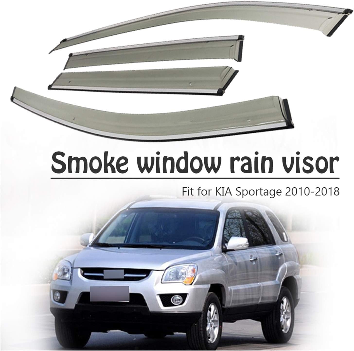 Window Wind Deflectors For Kia Sportage 2010 2011 2012 2013 2014 2015