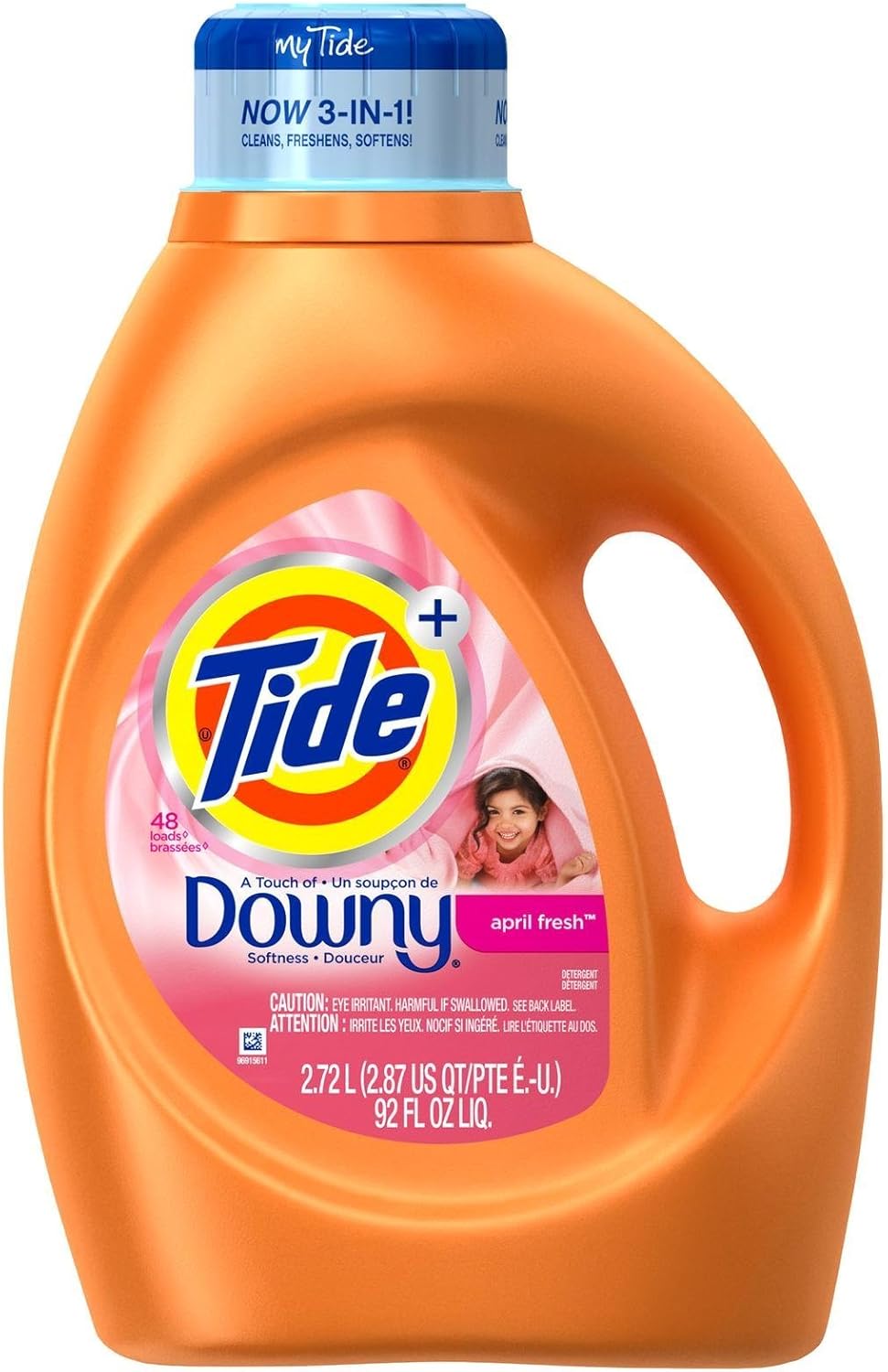 Tide Plus a Touch of Downy Liquid Laundry Detergent, April Fresh - 92 oz