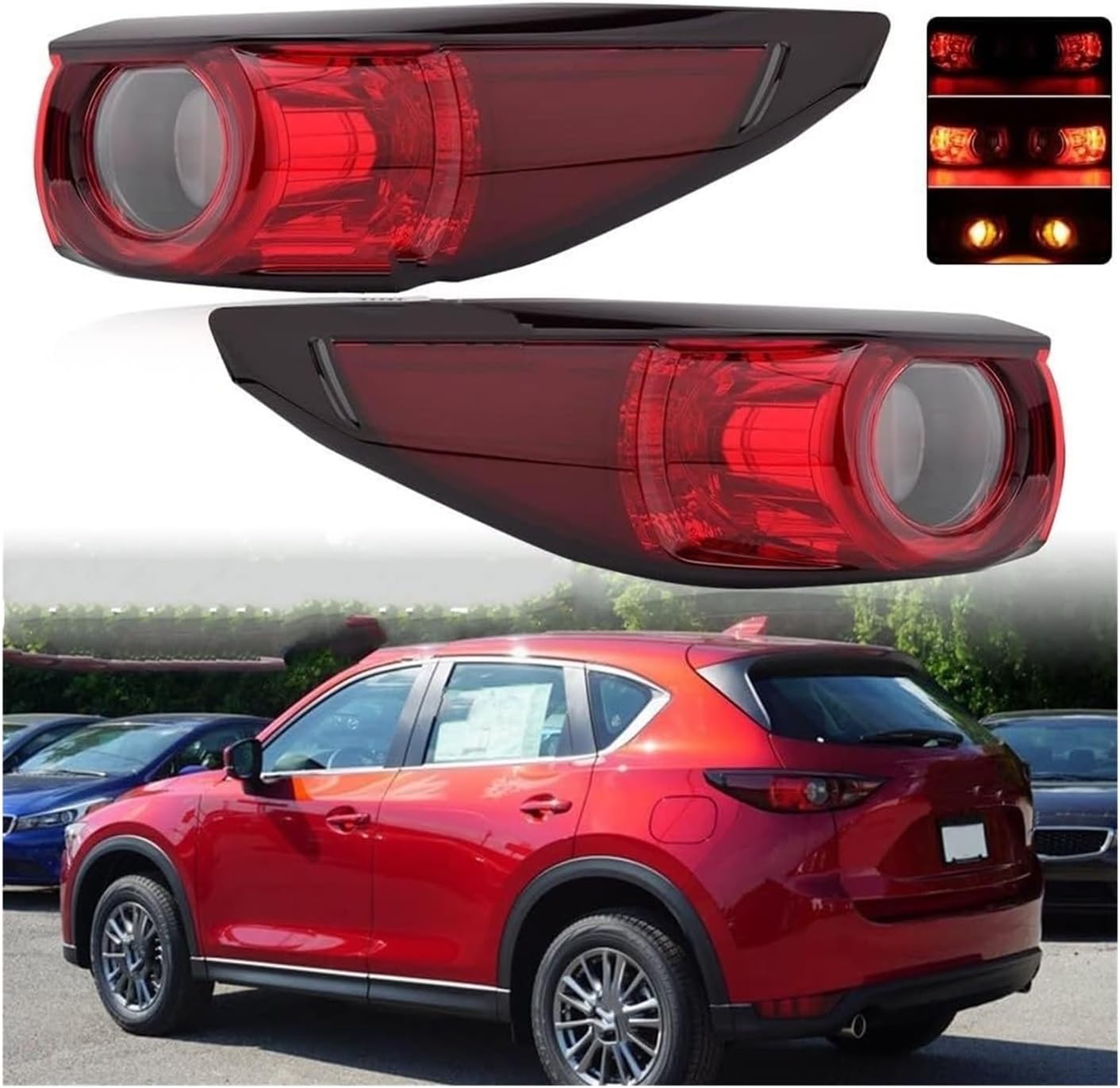 For Mazda Cx5 2017 2018 2019 Car Rear Tail Light Turn For Signal Brake Fog Light Daytime Running Lamp Car Accessories Dynamic Blinker