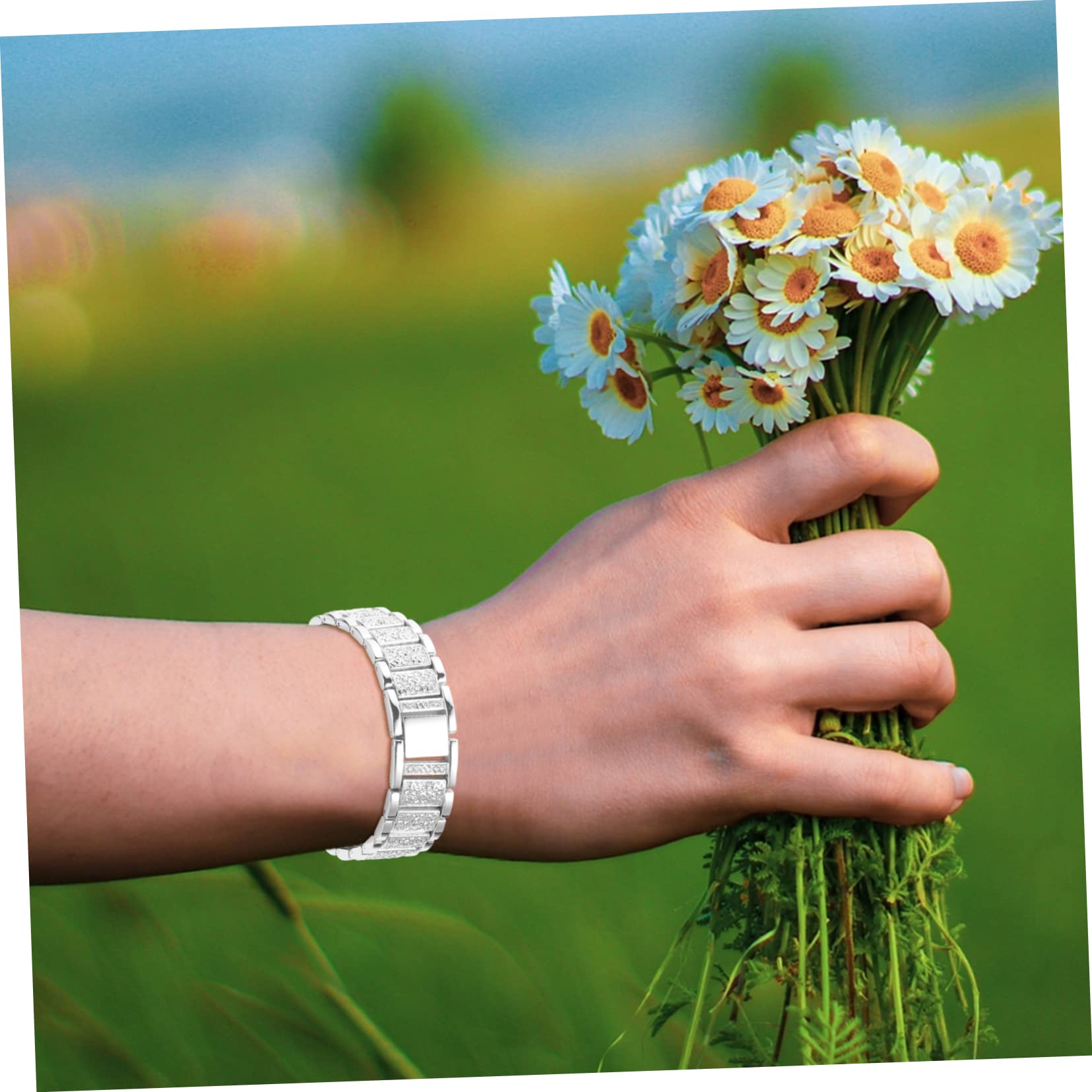 Gatuida Galaxywatch4 Banda De Reloj De Acero Inoxidable Bandas De Mujer Pulsera Relojes Bandas Para Mujer Banda De Reloj Inteligente Banda De Acero Inoxidable Universal 3D