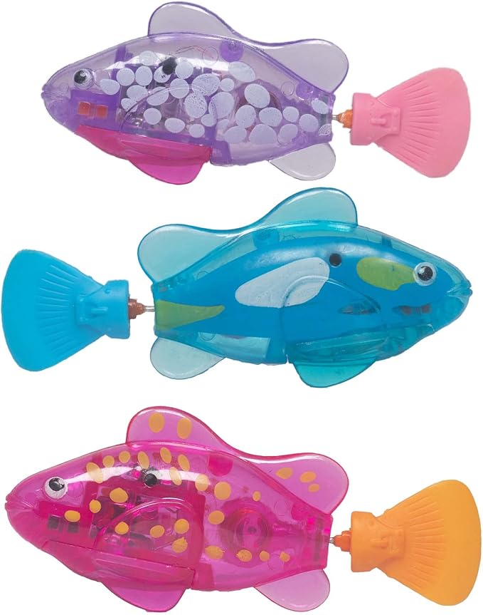 Pawdoria 3PCS Interactive Swimming Electric Robot Fish Toy
