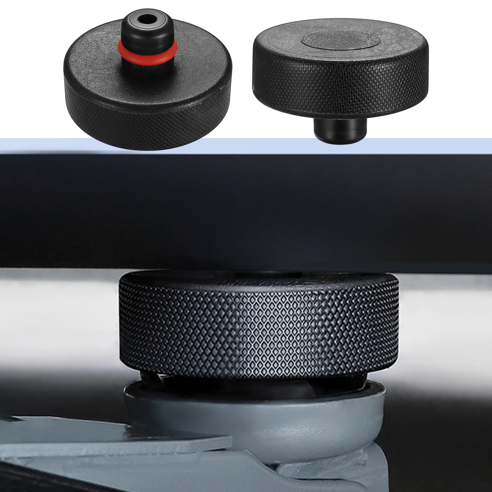 4 Piezas Gato Hidráulico Almohadilla de Goma Compatible Con Tesla Model 3/Y/S/X, Adaptador Jack Pad Herramienta Puntos de Elevación