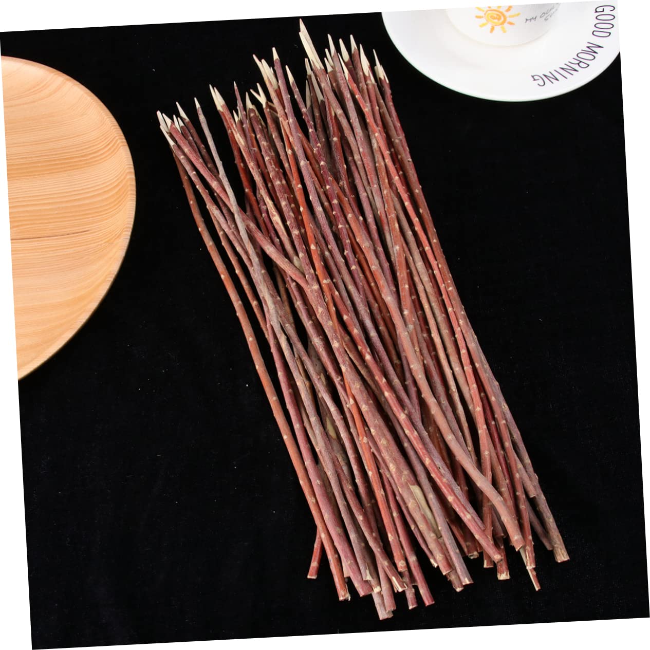 100 Pezzi Forchette Barbecue Legno Naturale Sicuro Pulito Legno Comodo Impugnare Carne Deliziosa Piccoli Negozi Barbecue All'aperto Pratica Famiglia