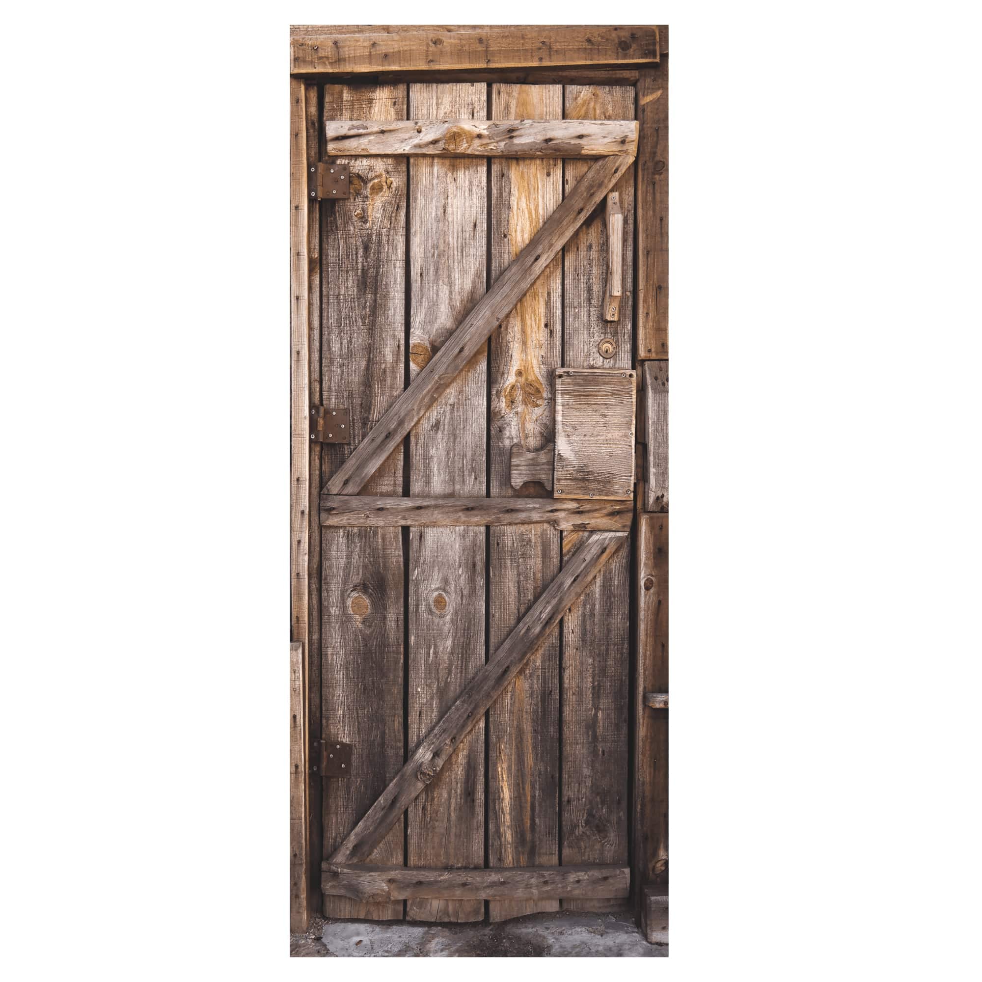 Autocollant Porte Effet Béton 3D - 77x200 Cm - PVC Amovible - Déco Murale Style Industriel - Facile à Poser Sans Colle