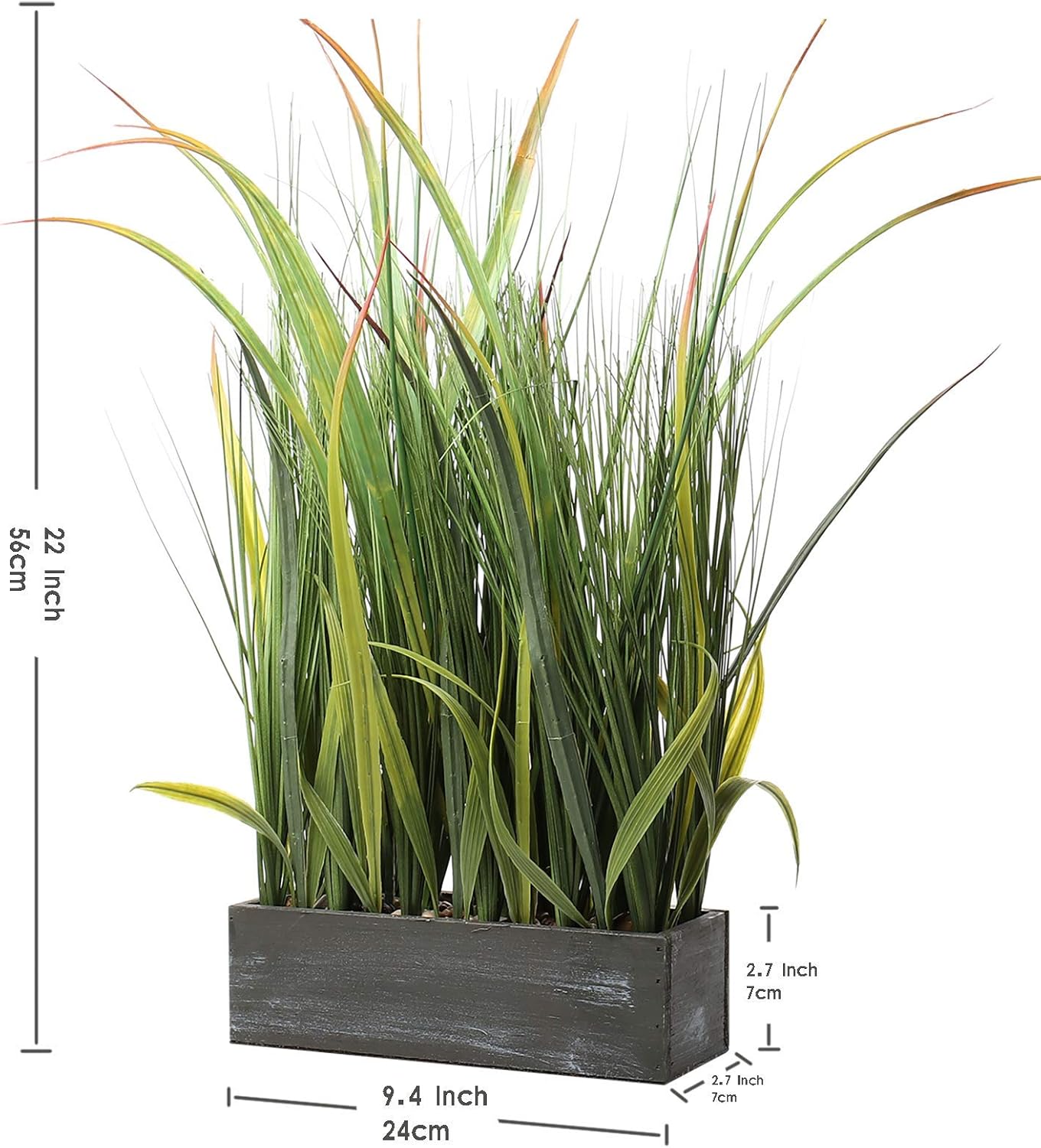 SAROSORA Artificial Plants 22" Tall for Garden Indoor Greenery Tabletop Decor Home Fake Grass | Fauk Plants (1, 22")