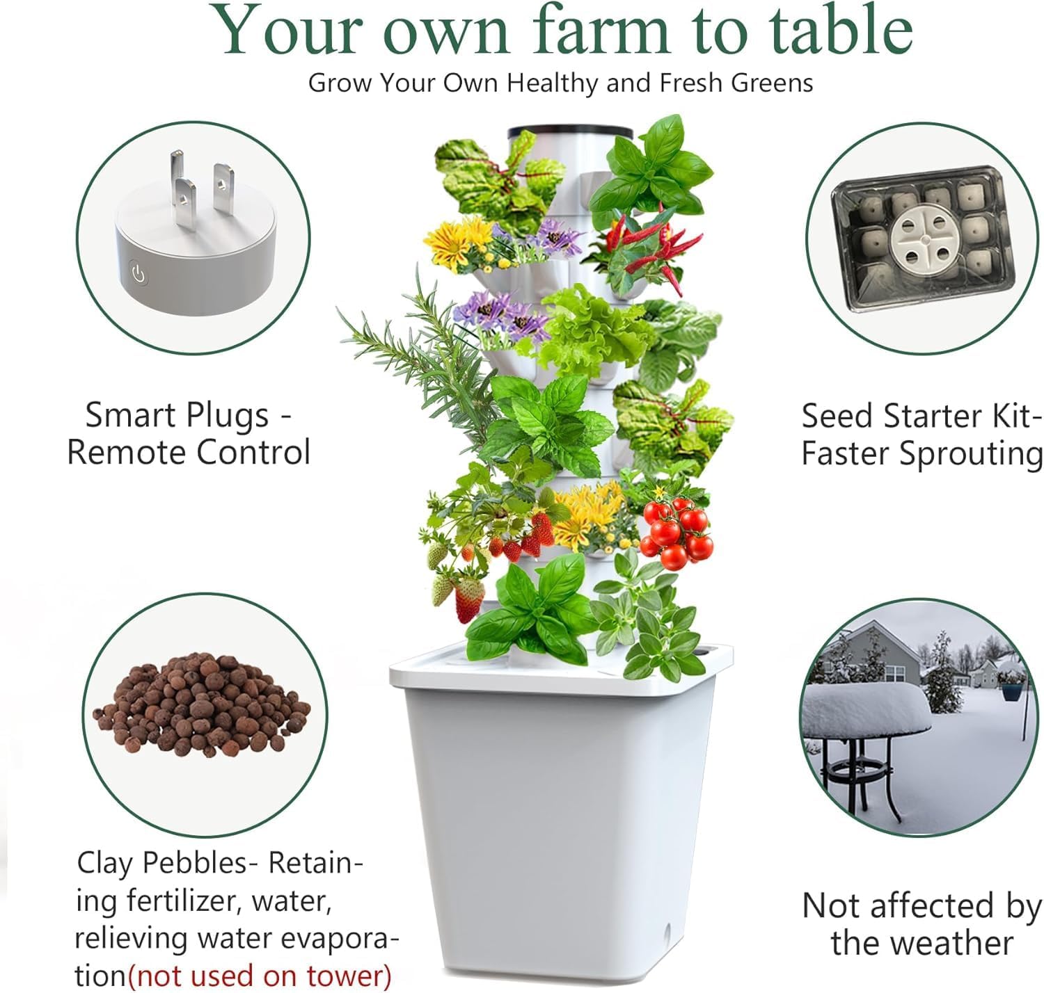Hydroponic Growing System Kit 30 Plant & 25 Plant with Light