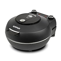 G3 Ferrari G10199 Forno Pizza “Pummarola”, Fino a 420 °C, 1200W, Pietre Refrattaria, Pareti fredde, Palette INOX, Ricettario incluso, Visore temperatura, Chiusura ammortizzata, Nero opaco