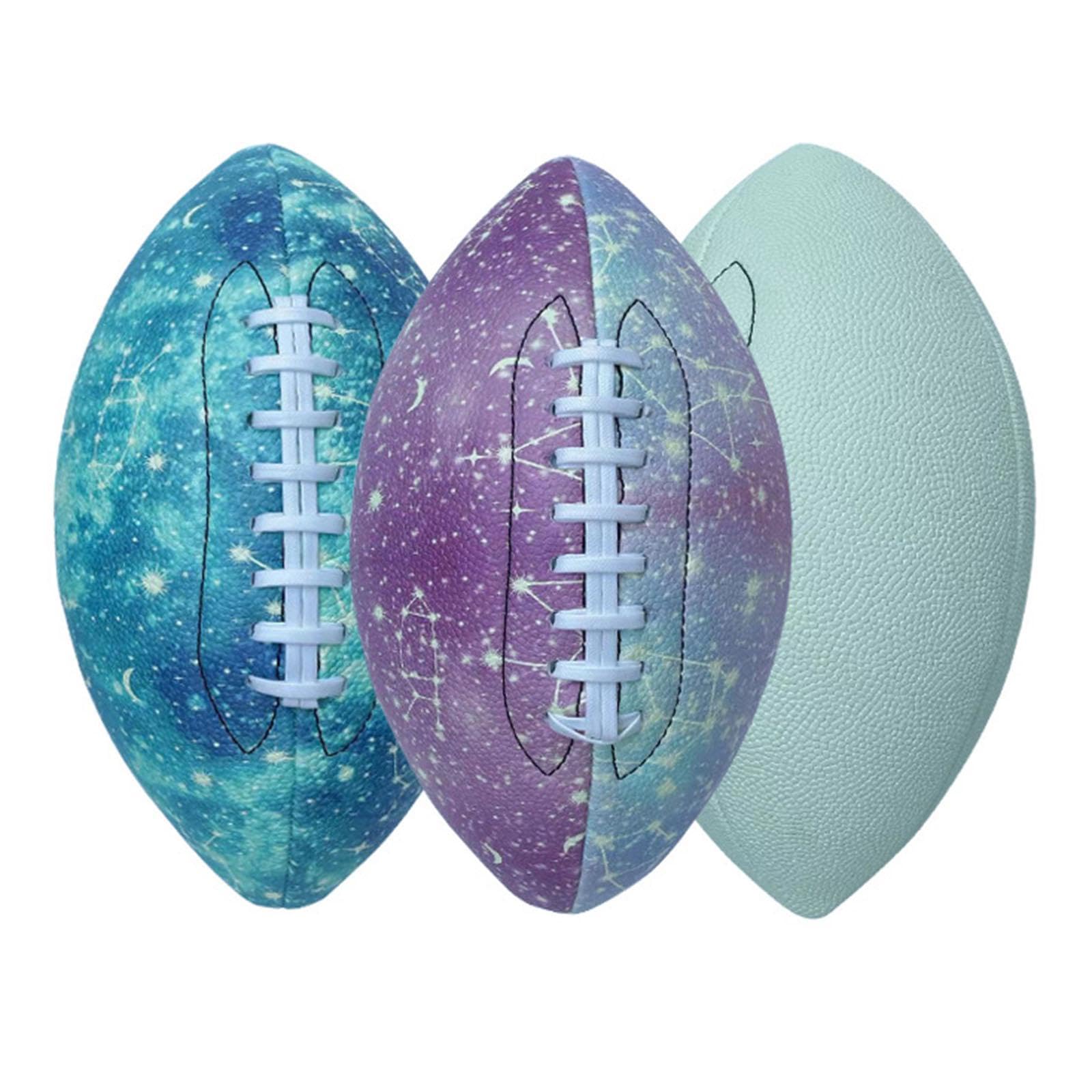 Balón de Rugby Luminoso Resistente Confeccionado en Caucho Flexible con Superficie Antideslizante Y Costura de Precisión Portátil para Entrenamiento D