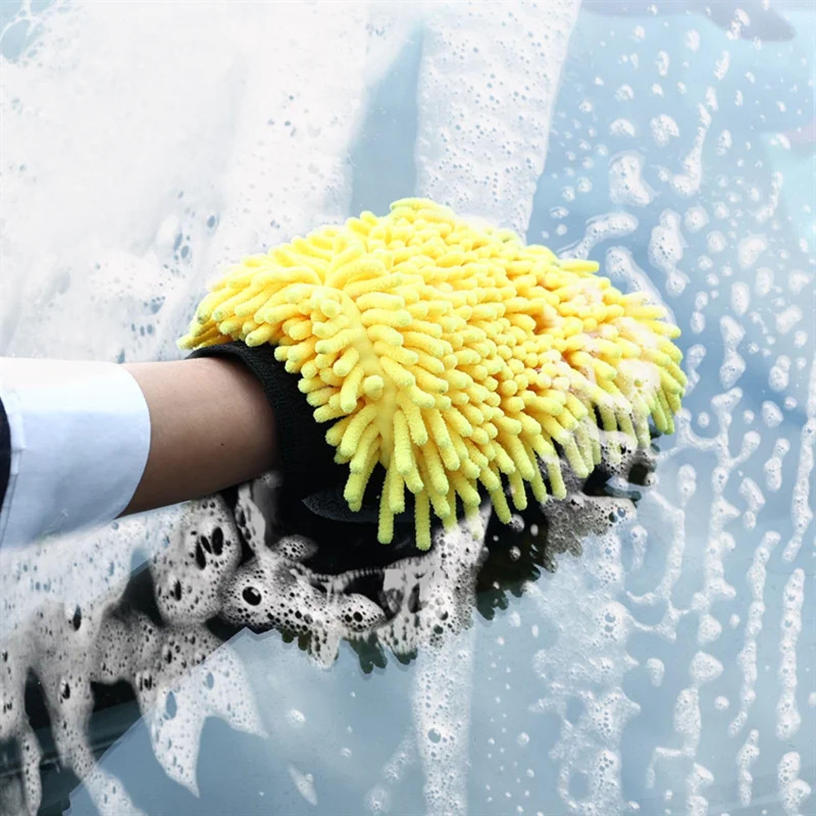 1/5pcs Guanti Lavaggio Auto Impermeabile Microfibra Guanti Ciniglia Auto Pulizia Mitt Detailing Spazzola
