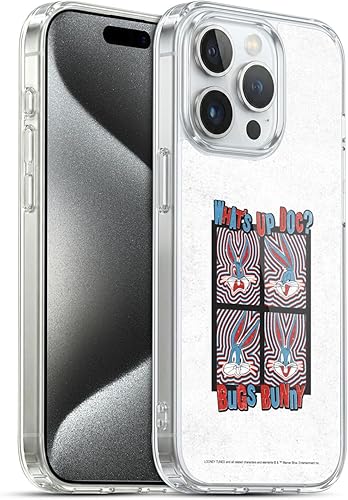 Miniatura 285 de Head Case Designs Funda de gel suave con licencia oficial de Looney Tunes Retro Bugs Bunny compatible con Apple iPhone 11 Pro Max Retro,Blanco y