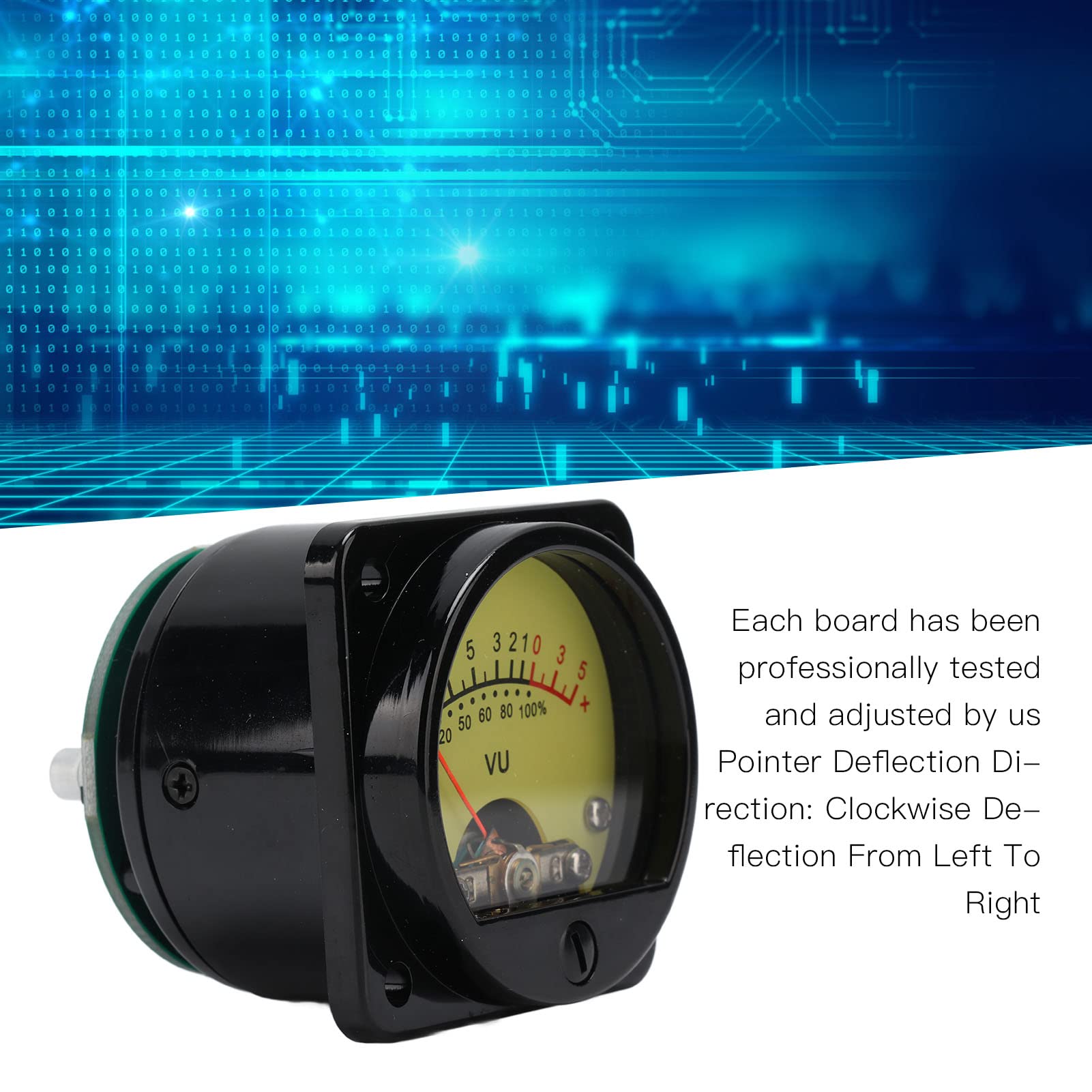 Nutriess VU Panel Meter Audio Level Amp Amplifier Driver Board AC DC 6 12V 55mA CQ 45H Professional VU Meter for Audio Monitoring and Amplification (CQ-45H)