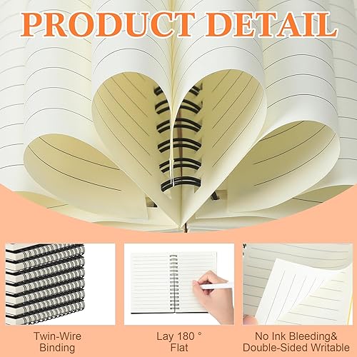 Miniatura 8 de Paquete de 18 cuadernos A6 con forro en espiral, pequeños diarios de escritura de viaje, cuadernos de bolsillo de 4 x 5.5 pulgadas, coloridos 100