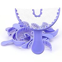 Vista 8 de JMU Bandejas de registro de mordida anterior 35 unidades, bandejas desechables moradas de impresión dental