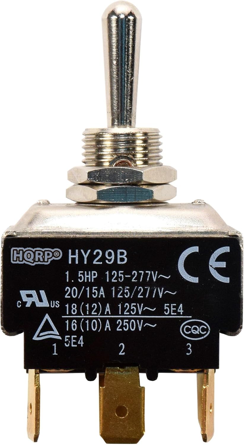HQRP Momentary Toggle Switch Works with HY29B Flagstaff Tent Trailer, 86 Ranger Bass Boat Rear Trim, Snow Blower, Boat Lift Up-Down Off Control 30-050
