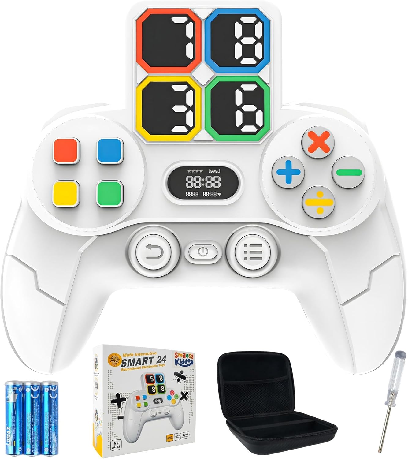 SMILESSKIDDO Math Game Calculate Number of 24, Portable Handheld Math Games for Kids 5-7 8-12 Learning Addition, Subtraction, Multiplication and Division, Educational Toys Gift for Adults