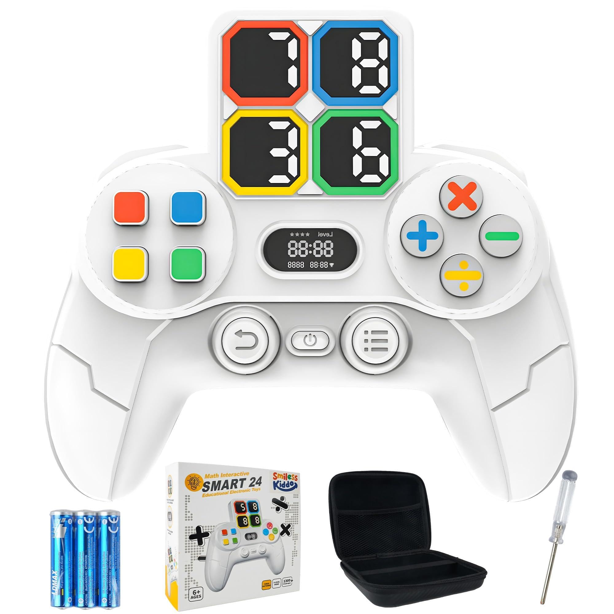 SMILESSKIDDO Math Games Calculate Number of 24, Electronic Math Multiplication Game for Learning Addition, Subtraction, Division, and Multiple, Educational Handheld Games Gift for Kids Adults