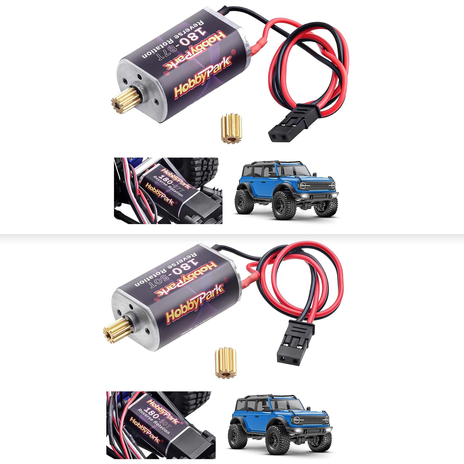 180 50T & 87T Brushed Motor for TRX4M Upgrades