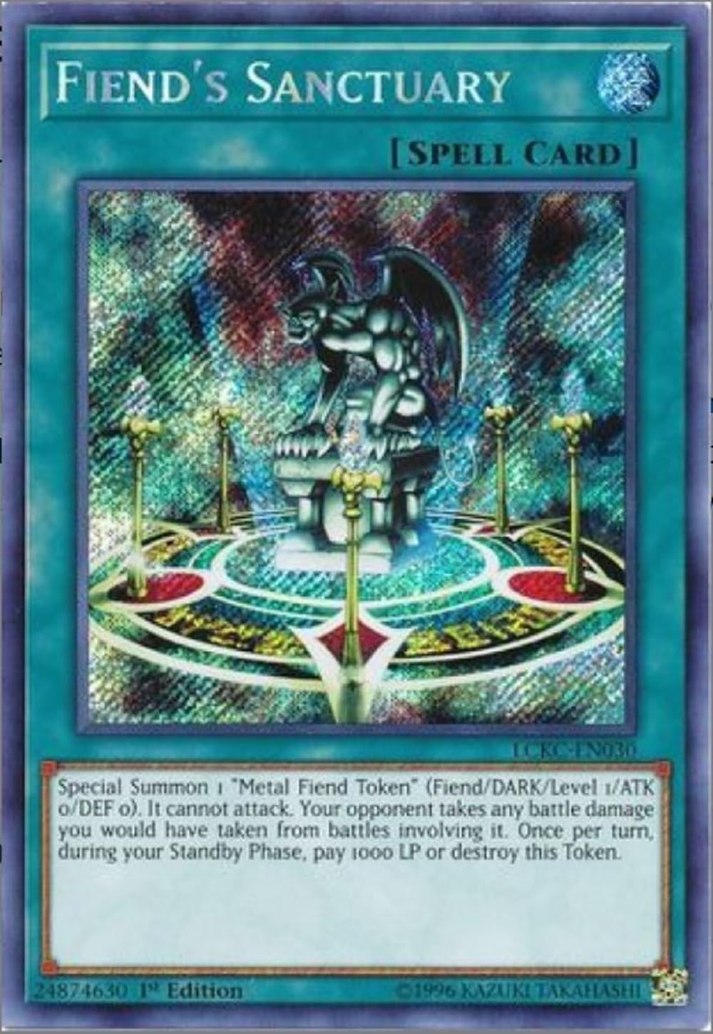 Amazon.com: yugioh - Fiend's Sanctuary LCKC-EN030 Secret Rare 1st Edition
