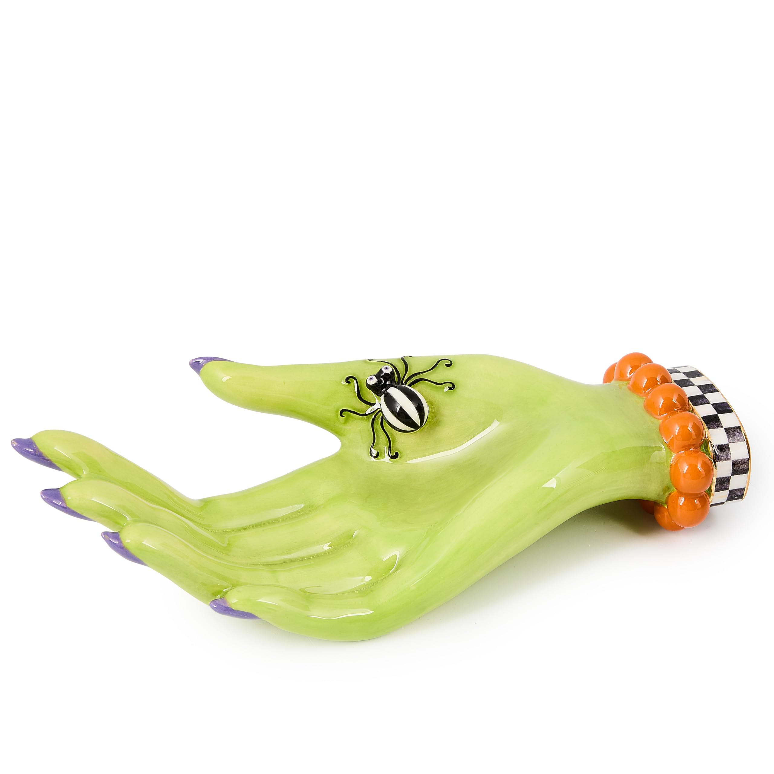 MACKENZIE-CHILDS Ceramic Trinket Tray, Unique Tray for Room Decor, Greta Witch’s Hand