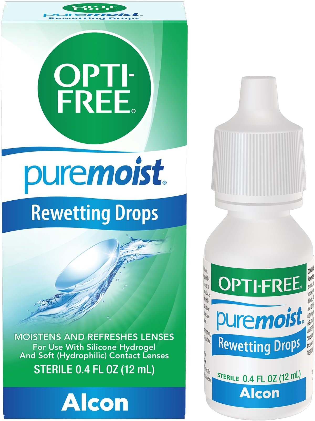 Puremoist Contact Lens Rewetting Drops, 12 mL
