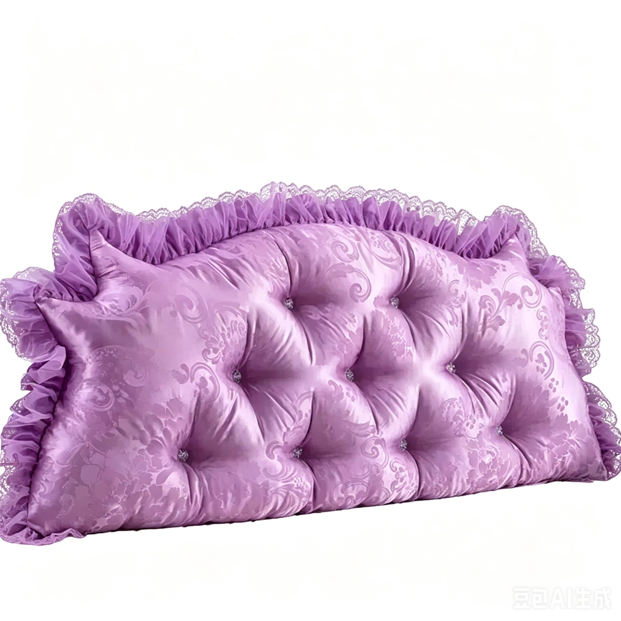 LPATEBCVU Ruffle Bed Backrest Headboard Cushions Bed Back Cushion Large Backrests Pad Double-sided Upholstered Pillows Washable(Color7,Length 180cm)