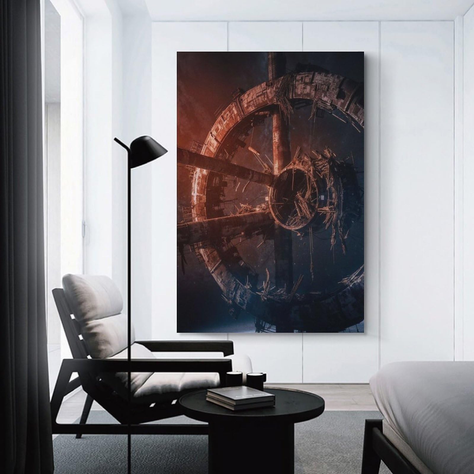 Junmoney Home Decor Wall Art Abandoned Odyssey, 20x30inch(50x75cm), for New Homes, Bedrooms Or Workspaces, Home Decor Gift with Stylish Appeal