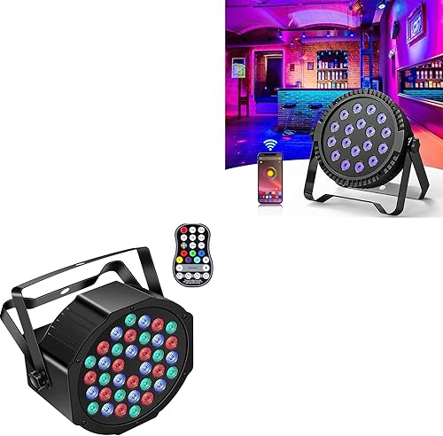 Rechargeable Par Lights 36W RGB Battery Powered & 18LED 3 in 1 Bluetooth App Control Led Par Lights