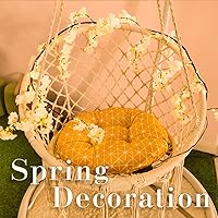 Vista 5 de Fudios - Guirnalda iluminada de flores de cerezo blancas con temporizador, 96 luces LED de hadas, 6 pies, guirnalda de vid artificial con luces