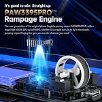 MAMBASNAKE M3 Ultra-léger 39g Mode Tri 40K DPI Souris de jeu sans fil-Blanc PixArt PAW3395 PRO Capteur, 2,4 Ghz/Bluetooth/Wired,100M Cliquez sur Micro Interrupteur, Câble Coilé, Pilote Web programmable pour gagner PC Mac