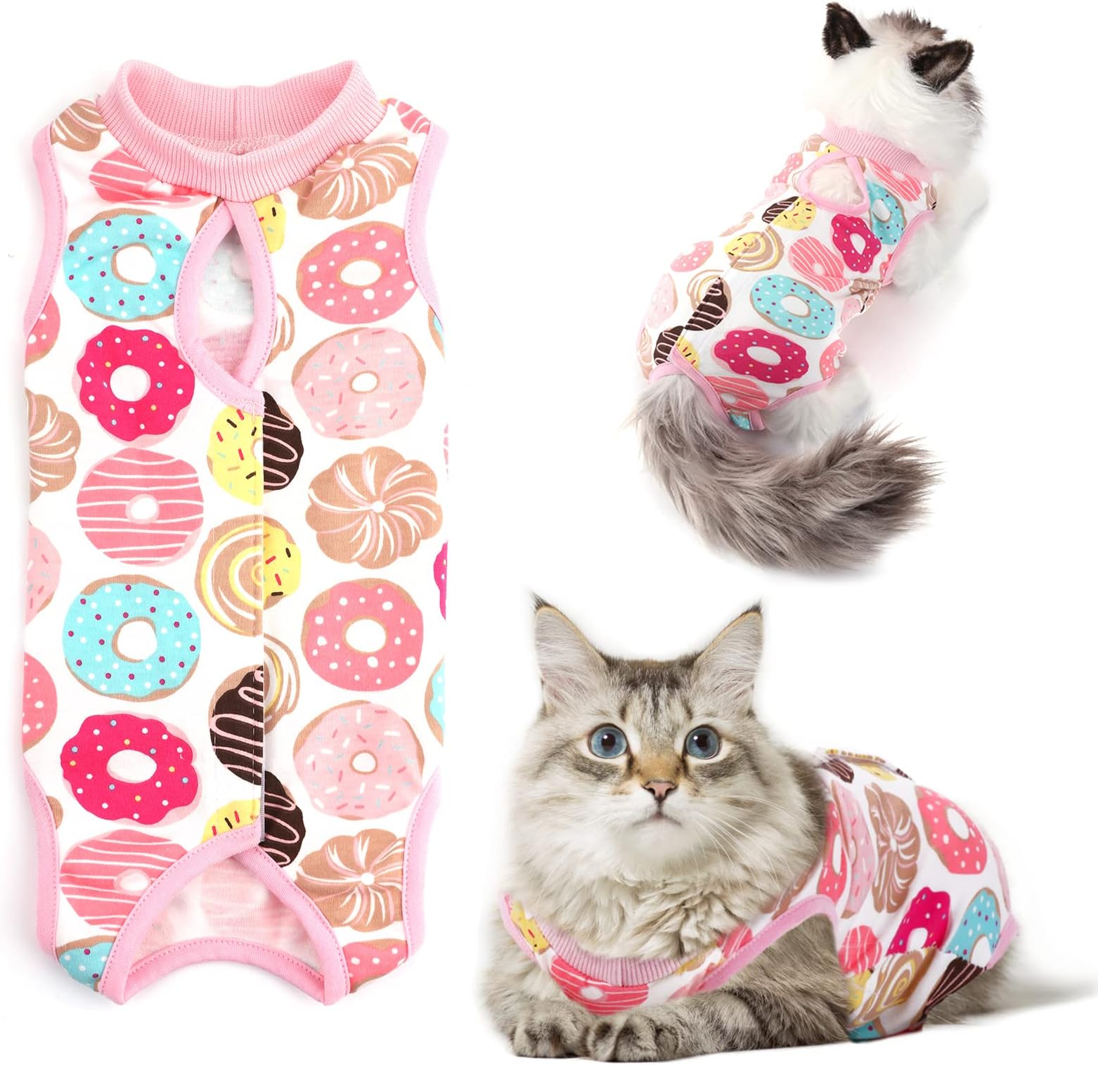 TIESOME Cat Surgical Recovery Suit, ECollar Alternative for Cats Dogs