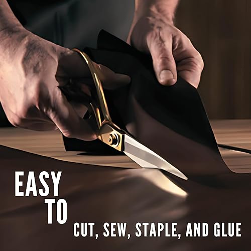 Miniatura 3 de Tela de tapicería de piel sintética, vinilo de cuero sintético grueso y duradero, suave al tacto, material desgastado para bricolaje y manualidades,