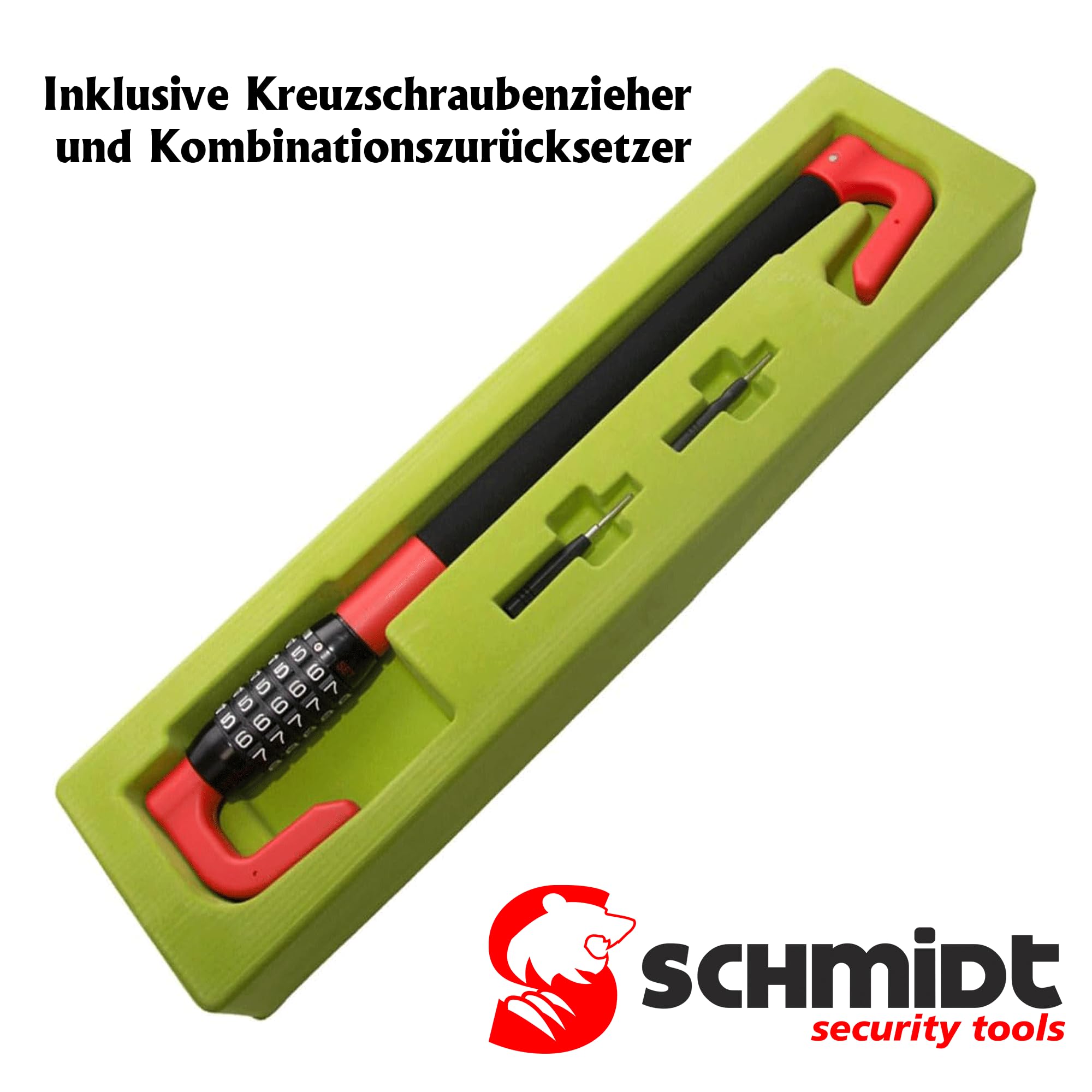 SCHMIDT security tools Blocco del pedale del volante Dispositivo antifurto da 49,5-78 cm Blocco del pedale