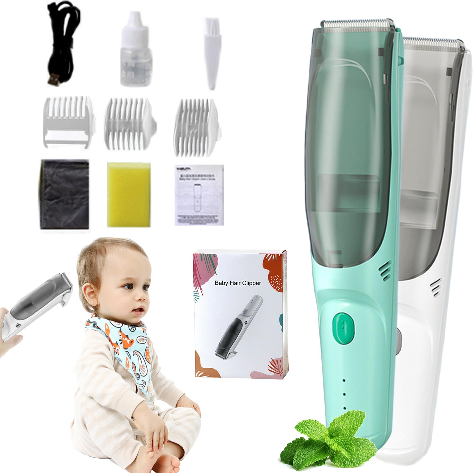 Kinderhaarschneider-Haarschneidemaschine Kinder-Professional Quiet Hair Trimmer For Children And Toddlers,Wasserdichter Und Leiser Doppelmotor (Mixc *2)
