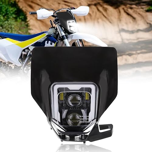 Faro delantero LED para motocross con bisel apto para Husqvarna FE 250 350 450 450 501 701, TE150 250i 300i, FC250 350 450, TX125 Enduro 701 Pit