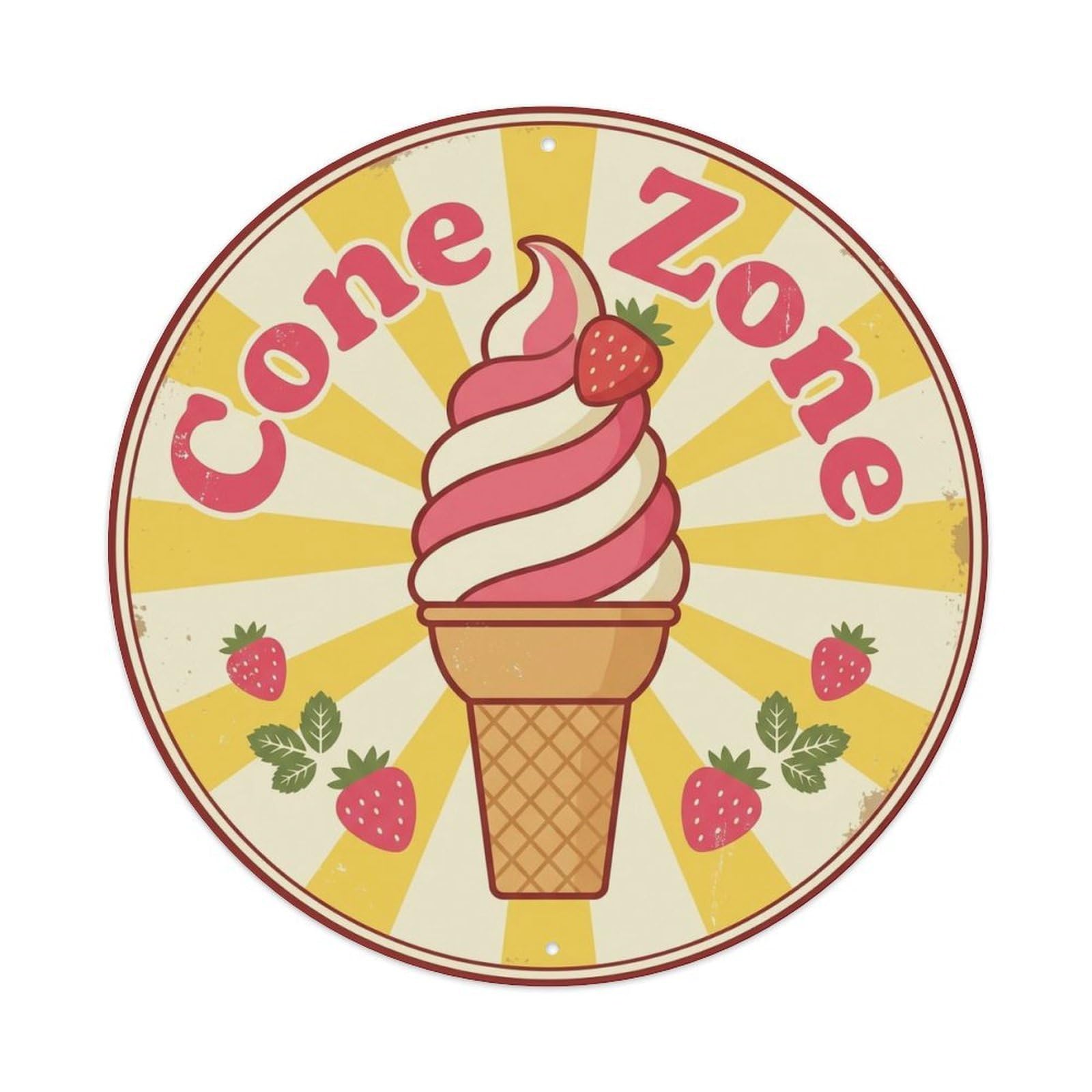 Cone Zone Bakery Decor Metal Tin Sign