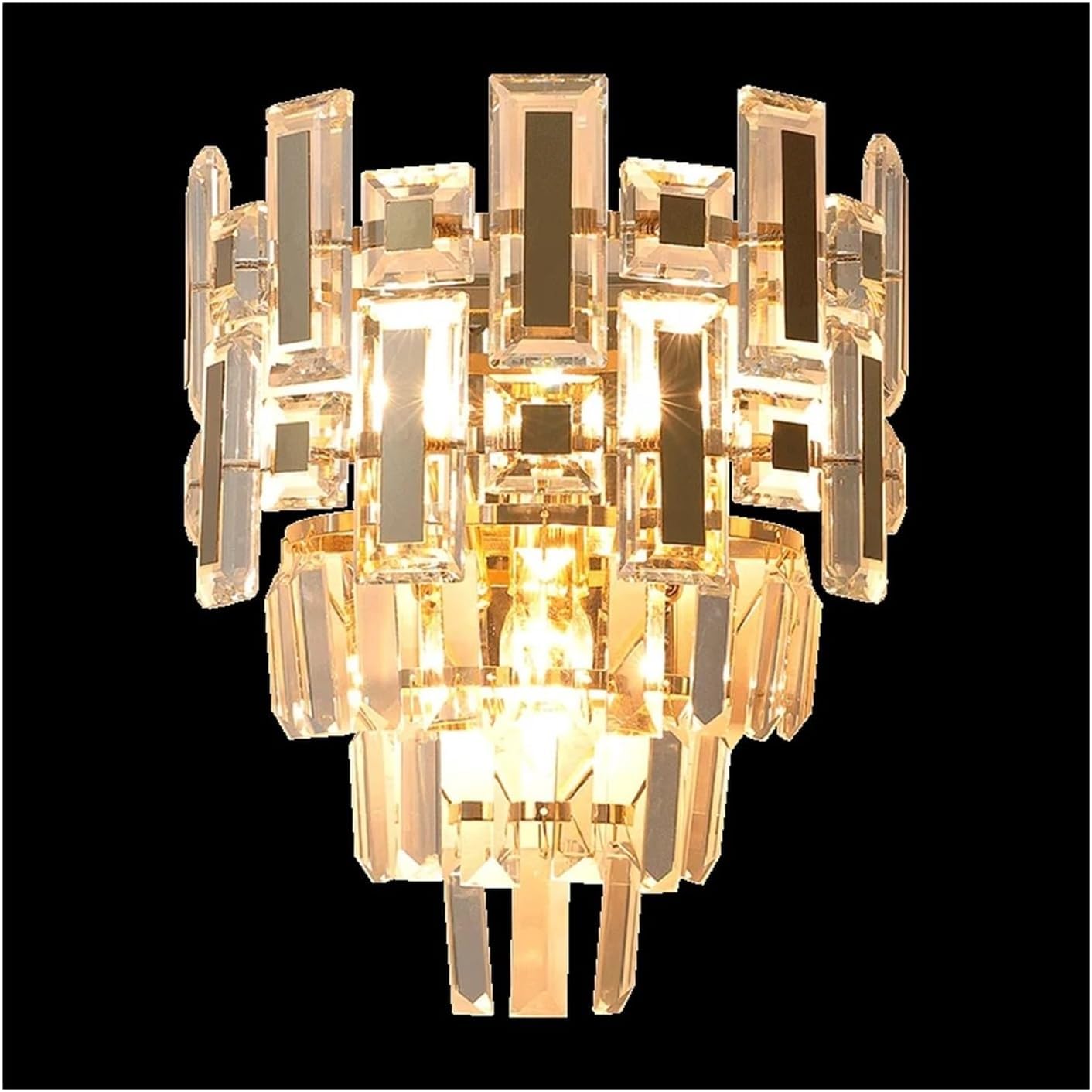 MYUYEE Wall Sconce, Luxury Crystal Wall Lamps Living Room Decorative Sofa Back Wall Bedroom Bedside Lamp Corridor Stairwell Wall Lamps,Chaners,