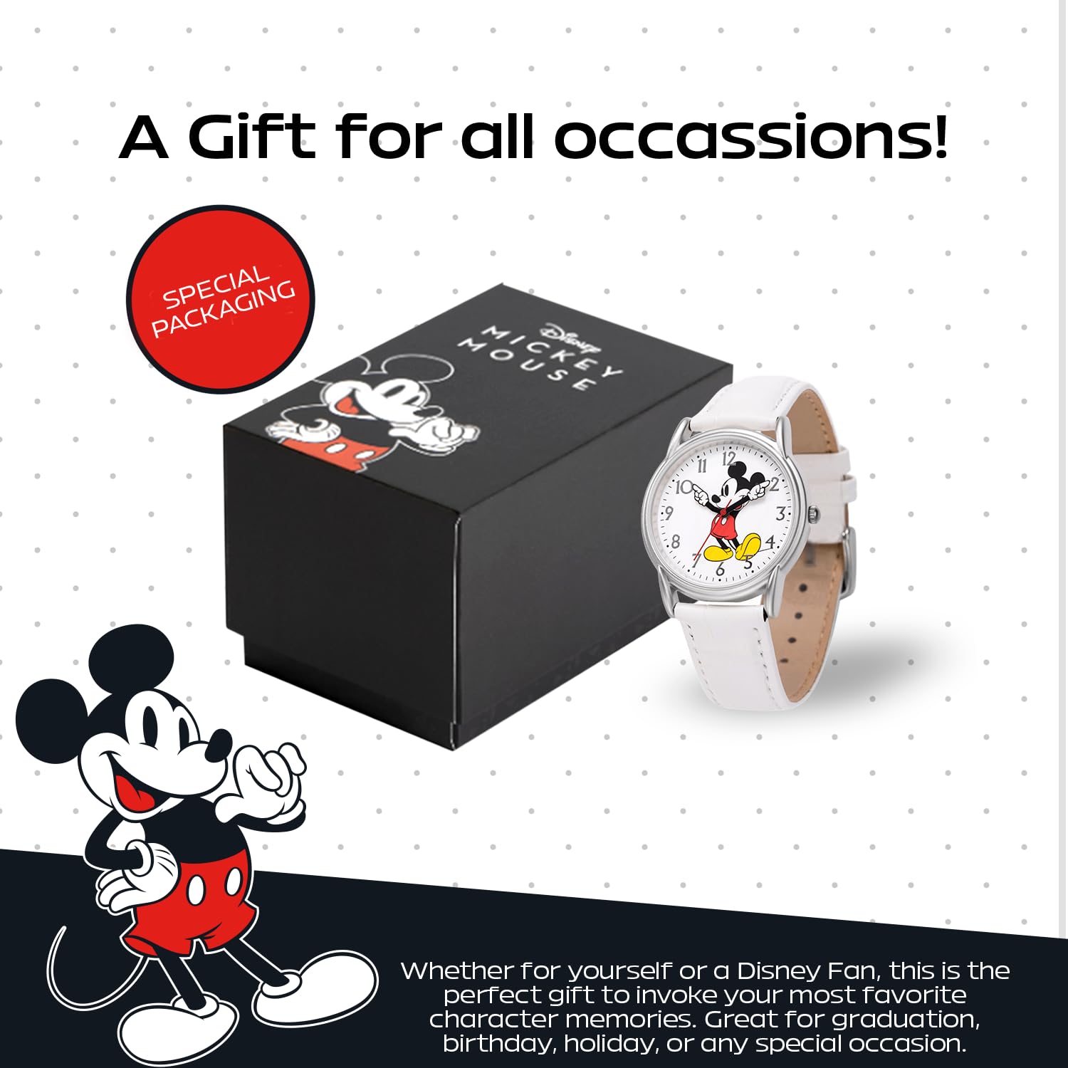 Disney Orologio Analogico al Quarzo Giapponese Uomo con Cinturino in Pelle WDS001237