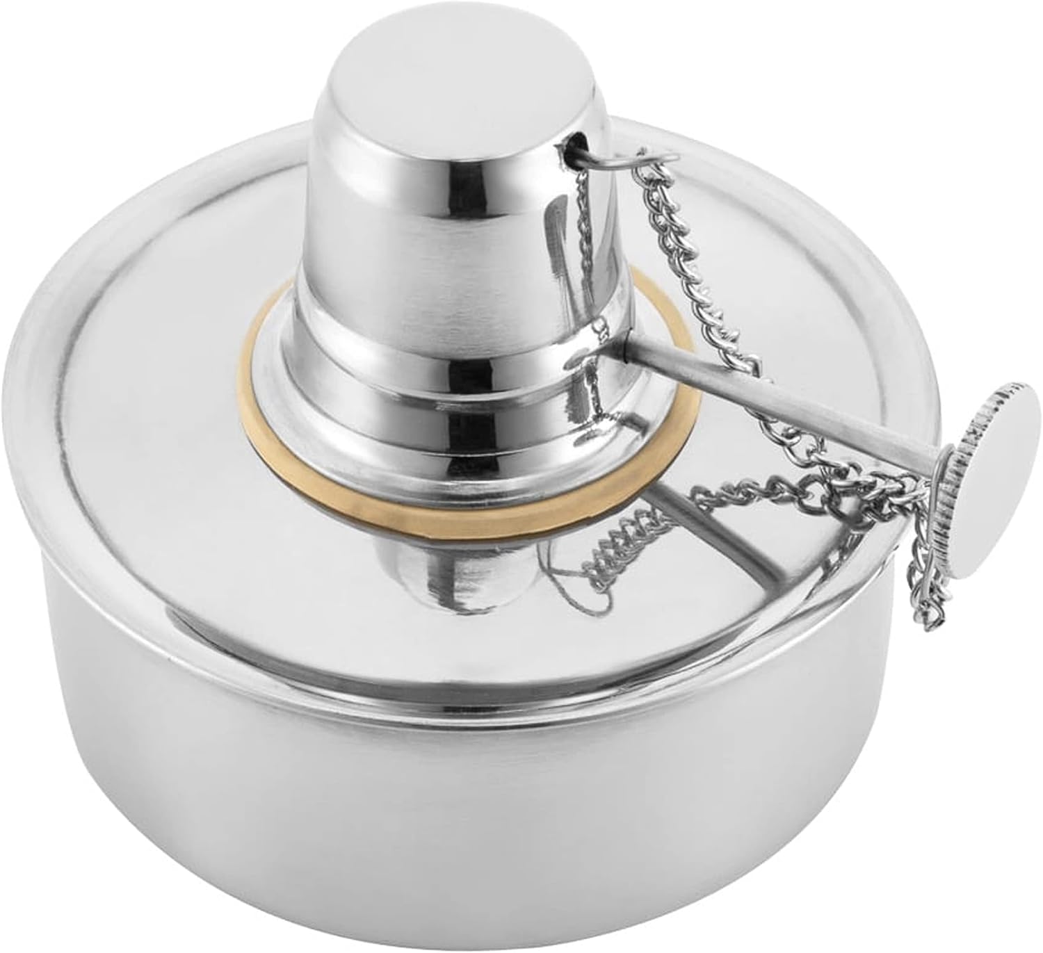 Western Tools 120 ML Alcohol, Spirit Burner Lamp, Heavy-Walled Stainless Steel Explosion-Proof with Metal Cap with Screw Adjustable Wick