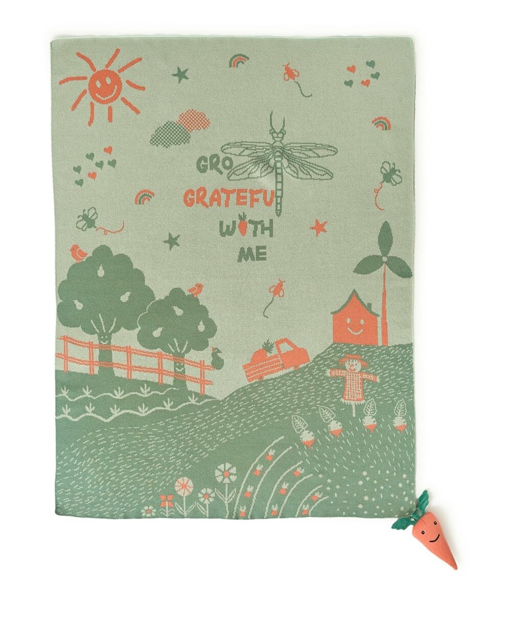 Mi Arcus 100% Cotton Knitted Soft Green Printed Lightweight All Weather Blanket 0-12M