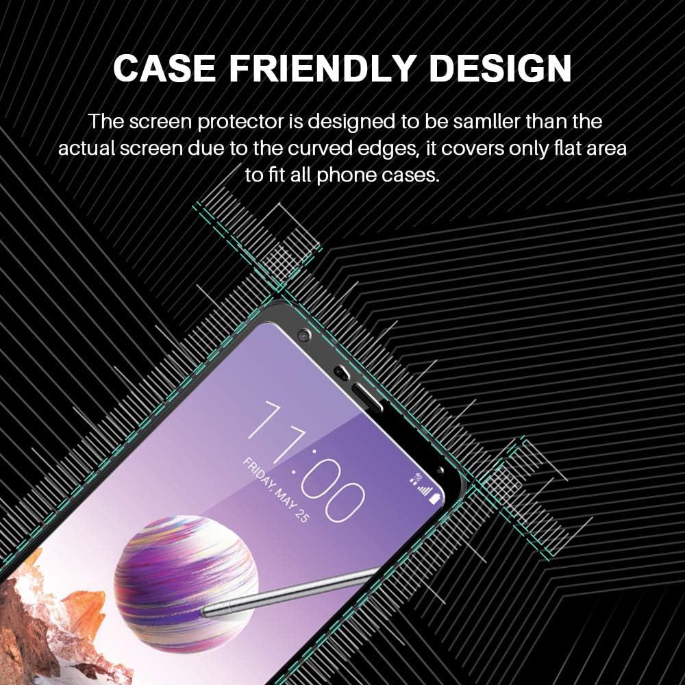 MP-MALL [2-Pack] Screen Protector for LG Stylo 4, [Tempered Glass] [Full Cover] (Case Friendly)