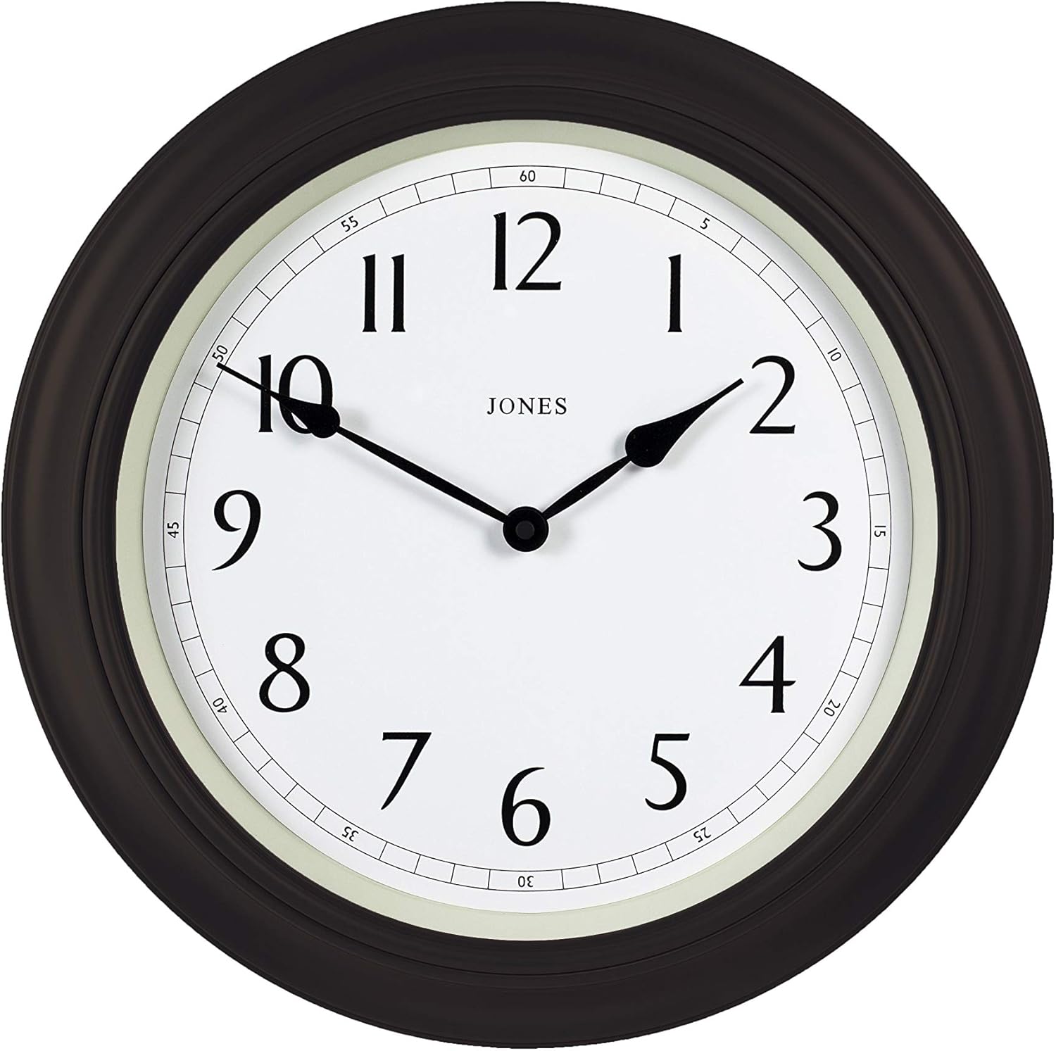 Jones Clocks® Premium Large Wall Clock with Arabic Dial, the 'Supper