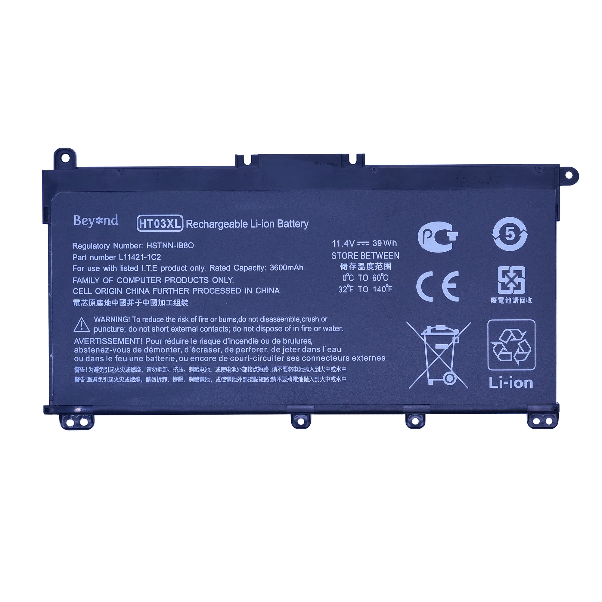 Batterytec Akku für HP HT03XL HSTNN-LB8M, 340 G5 348 G5 245 G7 255 G7